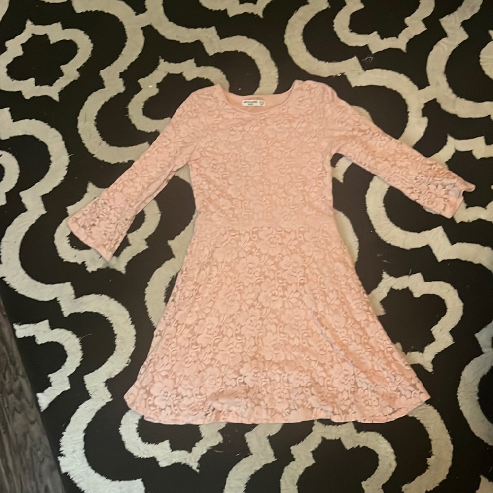 Abercrombie kids pink lace dress.